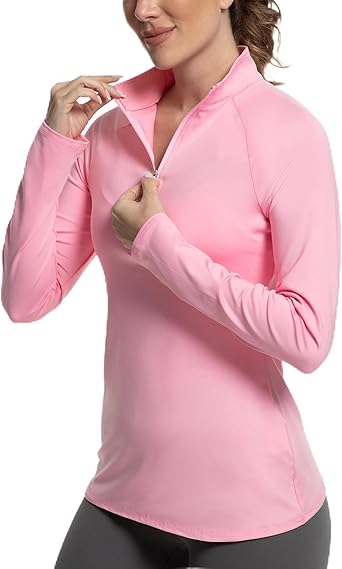 Golf Shirts for Woman UPF 50+ Sun Protection Quick Dry Lightweight Long Sleeve Polo Shirts for Woman Rash Guard
