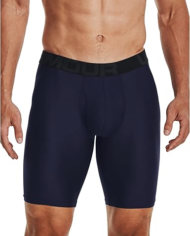 Under Armour Men's Multi-Pack Performance Tech Long-Leg Boxer Brief, 9" Inseam, All-Day Comfort