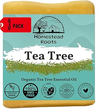 Handcrafted with Grass-Fed Beef Tallow and Organic Oils |Scented with Organic Essential Oils |Artisanal Bar Soap |3 Pack |Each Bar Unique, Beige|