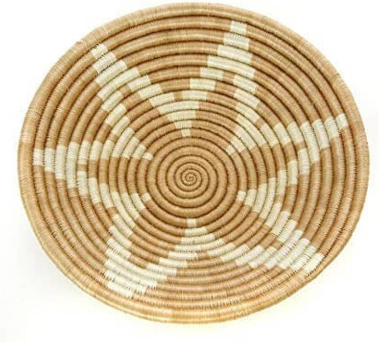 Generic Hand woven African Coiled Raffia BasketRwanda wall Basket