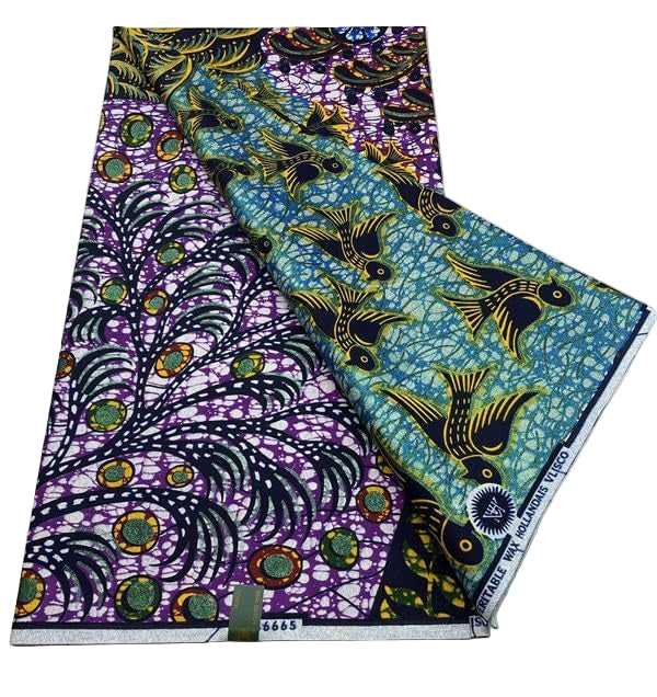 African Fabric Grand Super Wax Hollandais 6 Yards (gr12)