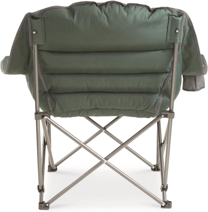 Guide Gear Oversized Extra Large Padded Camping Chair, Portable, Folding, Large Camp Lounge Beach Chairs for Outdoor, Adults, Men and Women, Heavy-Duty 400 Pound Capacity, with Cup Holder