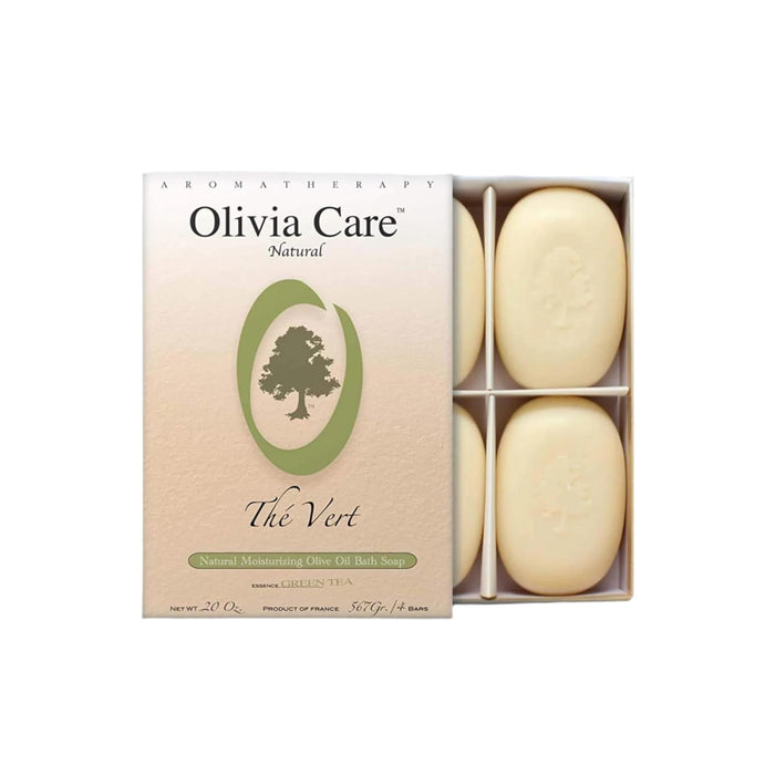 Olivia Care Bath & Body Bar Verbena Soap 4 Pack Gift Box Organic, Vegan & Natural Contains Olive Oil Repairs, Hydrates, Moisturizes & Deep Cleans Good for Sensitive Dry Skin