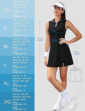 Fengbay Tennis Dresses for Women,Golf Dress with Shorts and Pockets for Athletic Dress Sleeveless Workout Dress