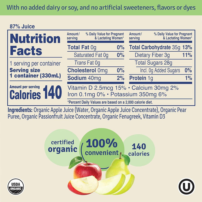 Sweetie Pie Organics Lactation Smoothie, Mango Banana with Apple Pear, Variety Pack, 8 Count