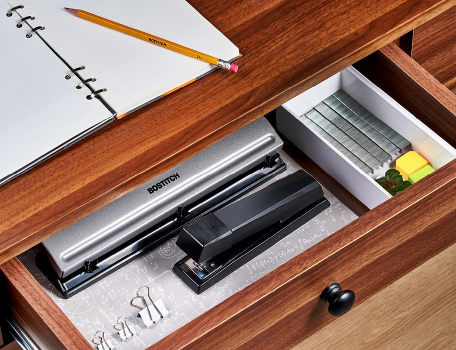 Bostitch Office Stapler, No-Jam Premium for Desktop, Includes 1,250 Staples, Full-Strip, 25 Sheet Capacity, Black| 3 Options