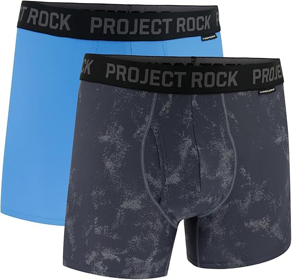 Under Armour mens Men's Project Rock Performance Tech Mesh Boxerjock Brief, 5" Inseam, 2-pack