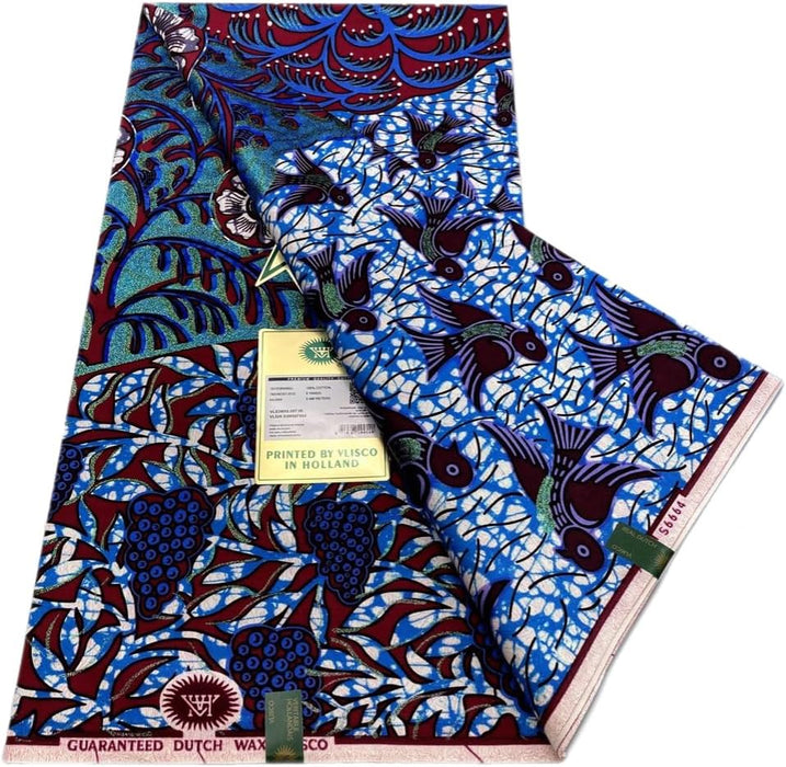African Fabric Grand Super Wax Hollandais 6 Yards (gr5)