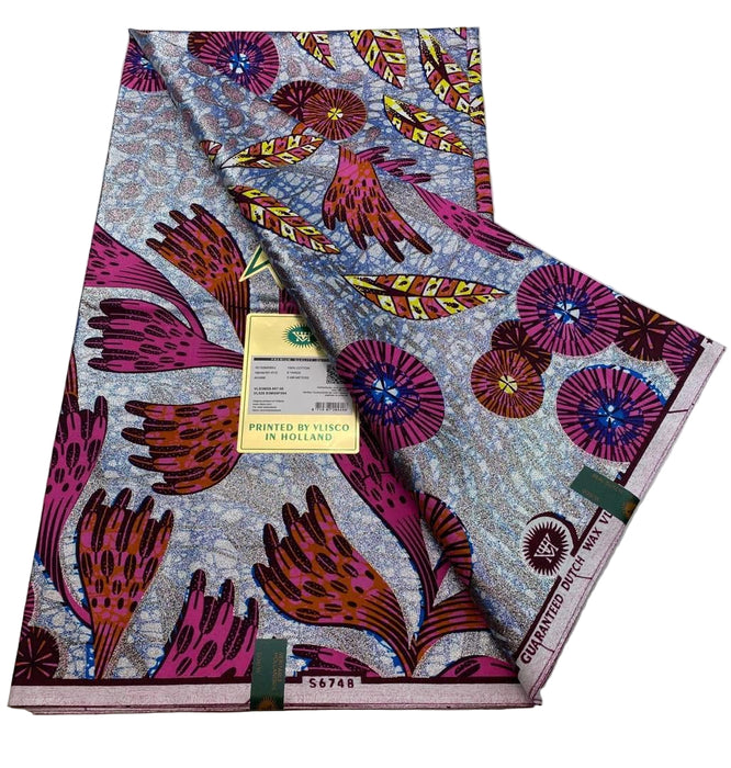 African Fabric Grand Super Wax Hollandais 6 Yards (Gr01)