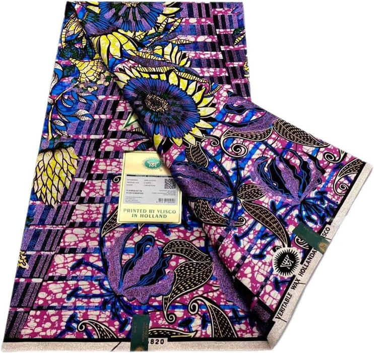 African Fabric Grand Super Wax Hollandais 6 Yards (Gr02)