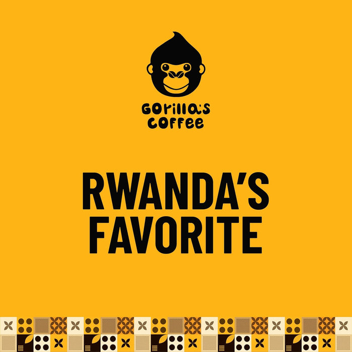 Gorilla's Coffee 100% Arabica - Dark Roast Whole Bean Coffee, Fair Trade, Full Bodied, with Notes of Dark Chocolate | Premium Rwandan Coffee | Rich, Flavorful, and Aromatic