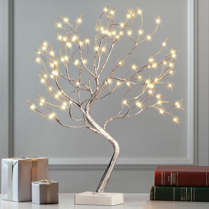 LED Lighted Birch Tree - 2ft Battery Operated Christmas Decor with Timer