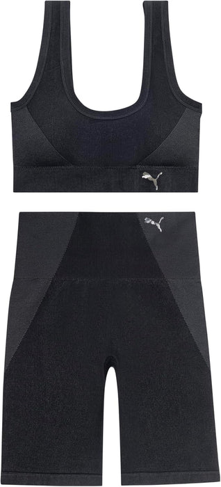 PUMA womens 2 Piece Seamless Active Stretch Tank & Short Set