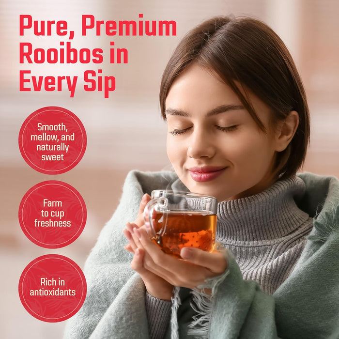 Cederberg Tea Company Organic Herbal Teas Spearmint 100 count & Red Rooibos 30 count Single-Estate Tea Bundle - 130 Tea Bags