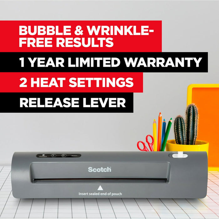 Scotch TL901X Thermal Laminator, 1 Laminating Machine, Gray, Laminate School Assignments and Documents, for Dorm Room or School Supplies, 9 in. Visit the Scotch Store