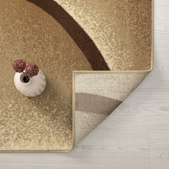 2305 Geometric Abstract Beige 4x5 Area Rugs for Living Room