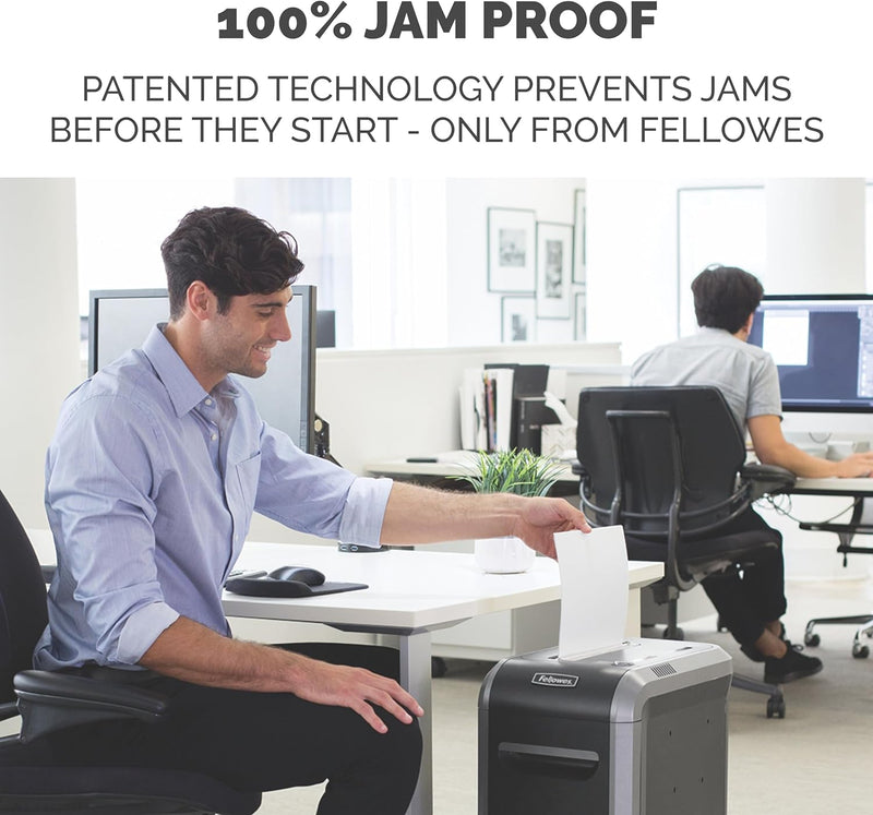 Fellowes Powershred 99Ci 18-Sheet 100% Jam-Proof Heavy Duty Crosscut Paper Shredder Machine for Office and Home, Black/Gray 3229904|18sheets|11 Options