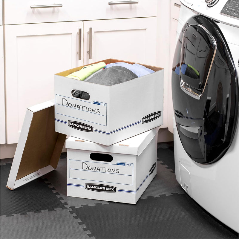 Bankers Box 30-Pack Basic Duty File Storage Boxes with Lids, Letter/Legal, STOR/FILE