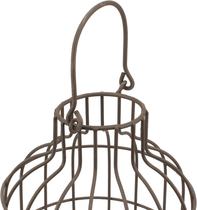 Stonebriar SB-5393C 2PC Wire METAL CLOCHE SET, Set of 2, Brown