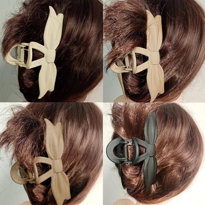 Pinzas de garra de lazo grandes para cabello grueso, pinzas de pelo gigantes para cabello largo de mujer, pinzas de mandíbula grande de 5" para cabello rizado, pinzas gigantes, 4 unidades
