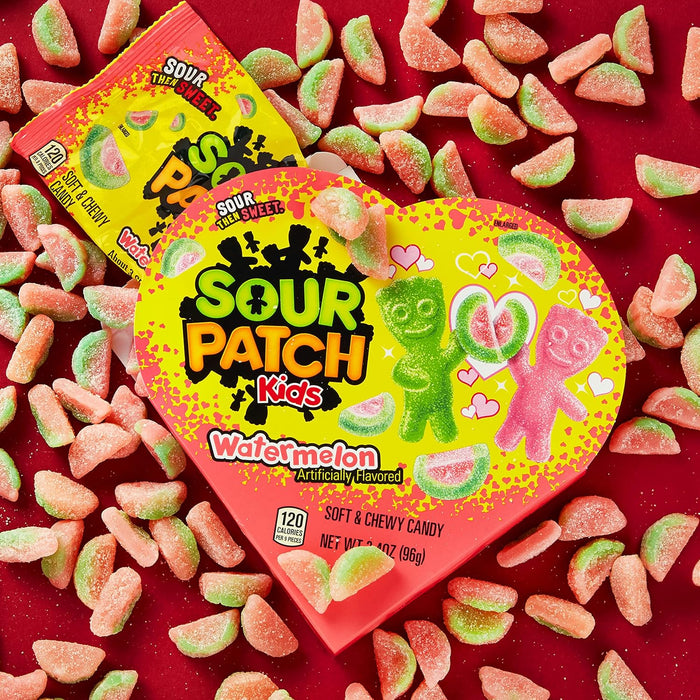 SOUR PATCH KIDS Watermelon Soft & Chewy Valentines Day Candy, Bulk Candy