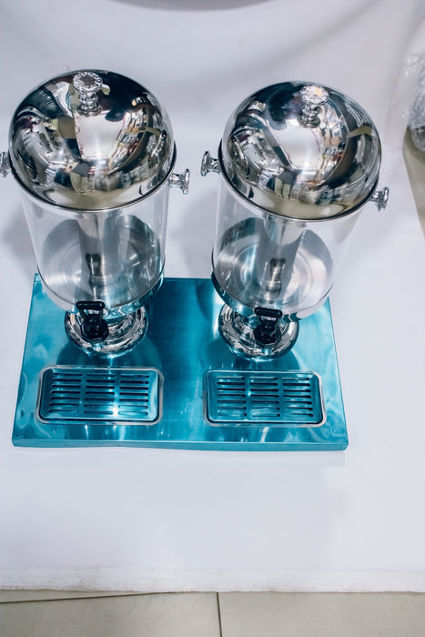 Drink Dispenser |2Tap |Cold Juice Water Container Buffet Party Beverage Help