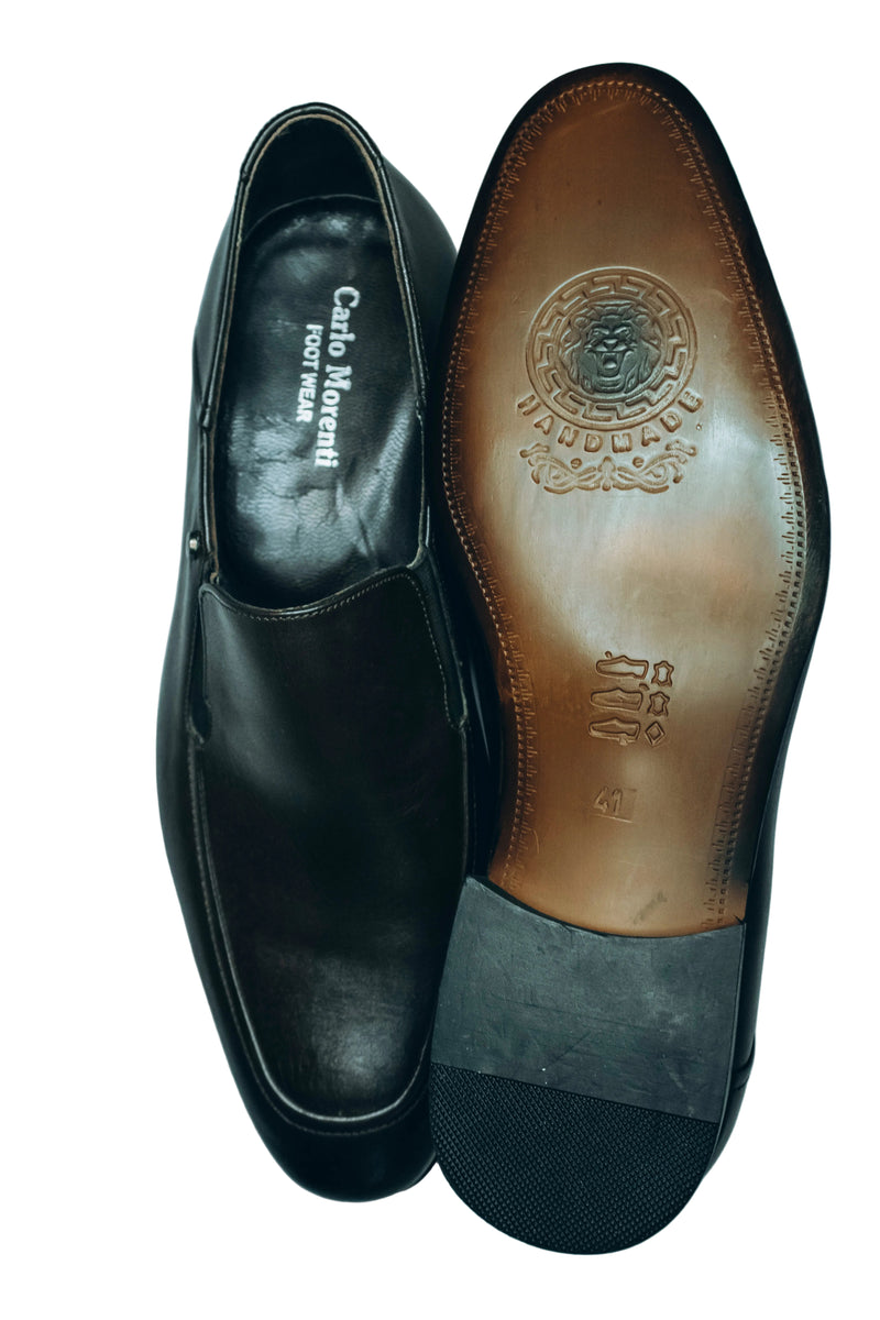 Carlo Morenti Foot wear men's black leather shoe