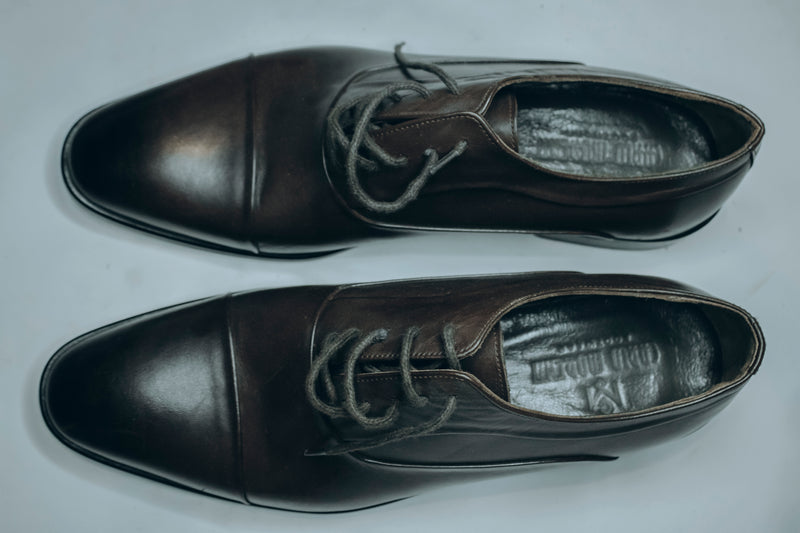 Mazaca Men's Cap Toe Oxford Hand Made Shoes in a brown color|Made from 100% genuine leather upper, lining, and insole|Neolite|formal and semi-formal events, including business meetings, weddings, and parties.