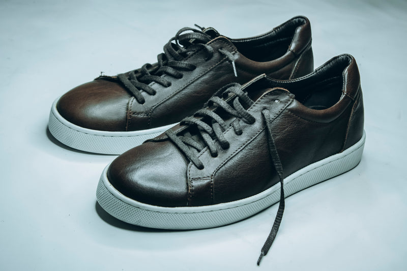 Marco Lazo Dark brown Casual leather sneakers|Suitable for casual outings, office casual, or everyday wear