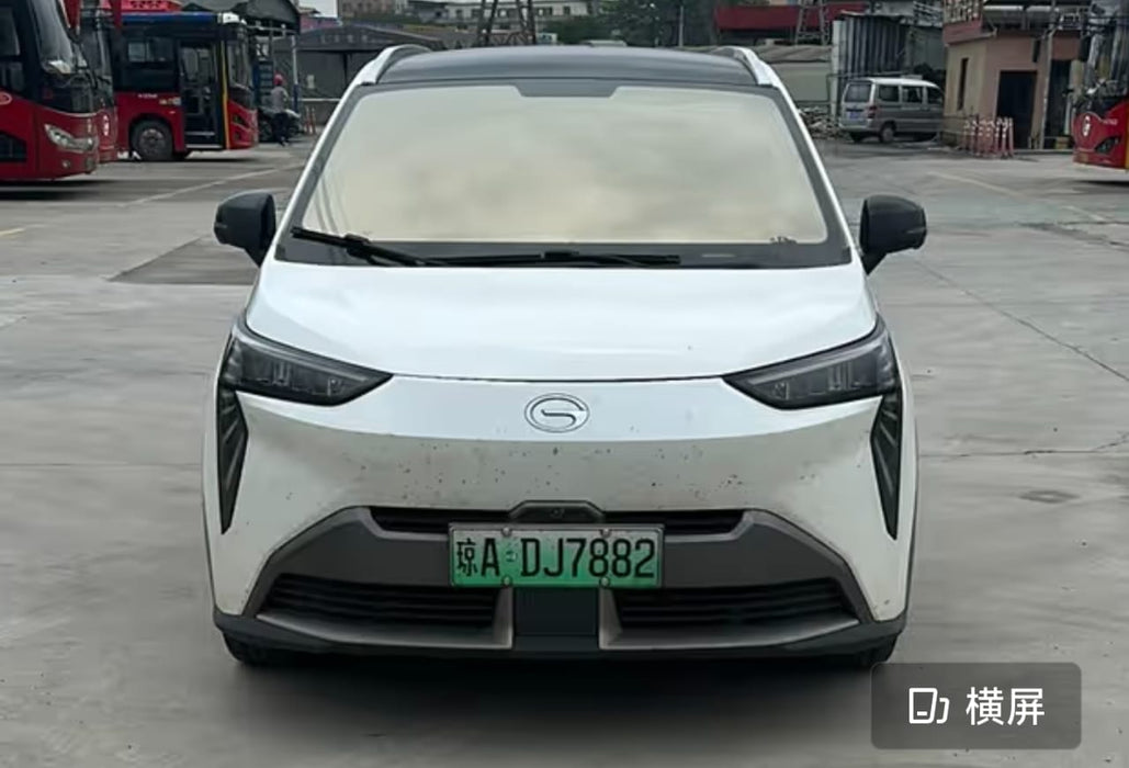 White electric vehicle