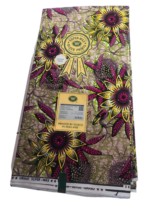 Grand Super-Wax|Printed by VLISCO in Holland|Hand and Machine Washable