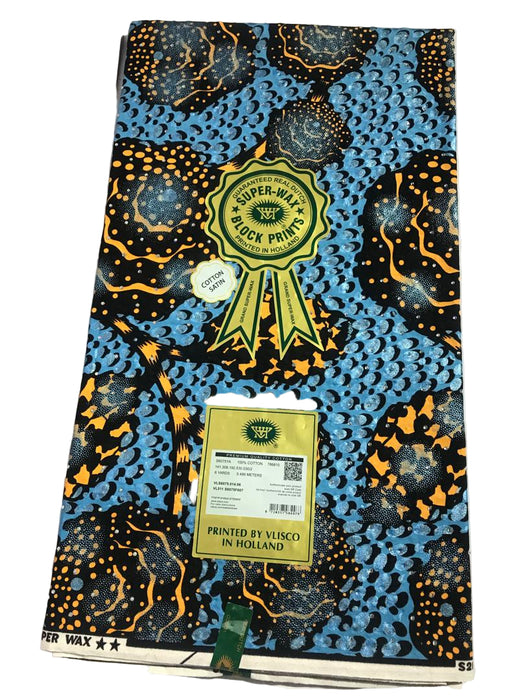 Grand Super Wax |Blue embellished