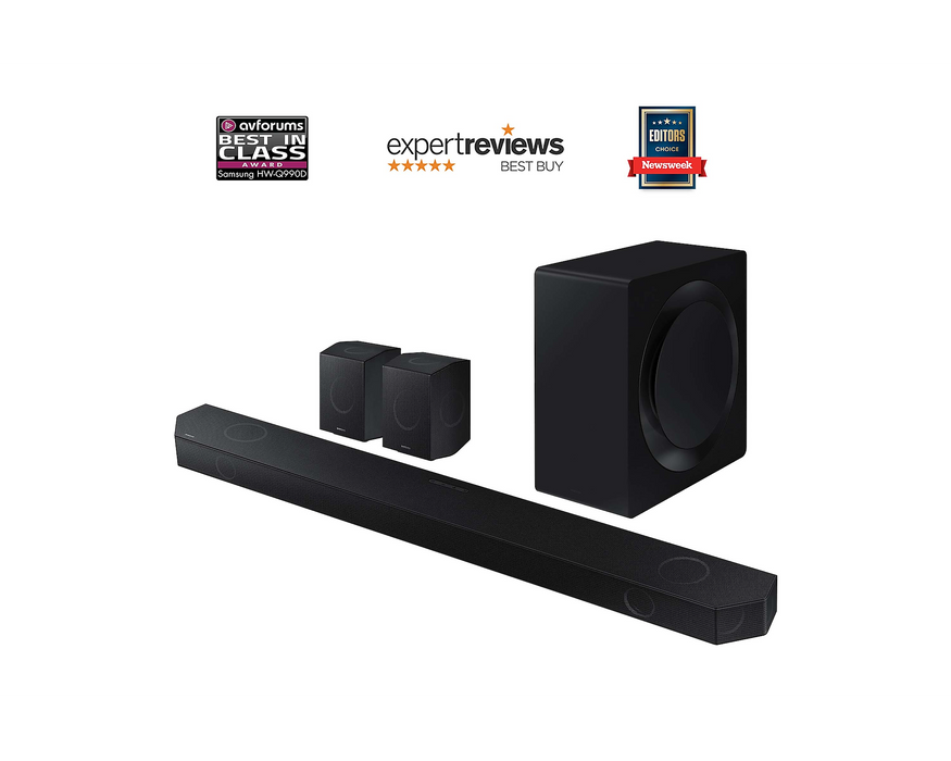 Altavoces de barra de sonido cinematográficos Samsung Q990D Serie Q de 11,1,4 canales | HW-Q990D/XU