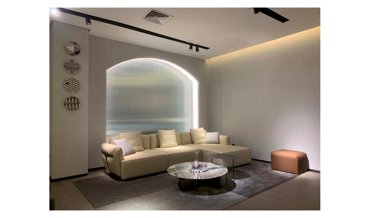 Rising Italian Minimalist Full Top-layer Cowhide Genuine Leather Sofa for Modern Large-sized Living Room and Light Luxury Style