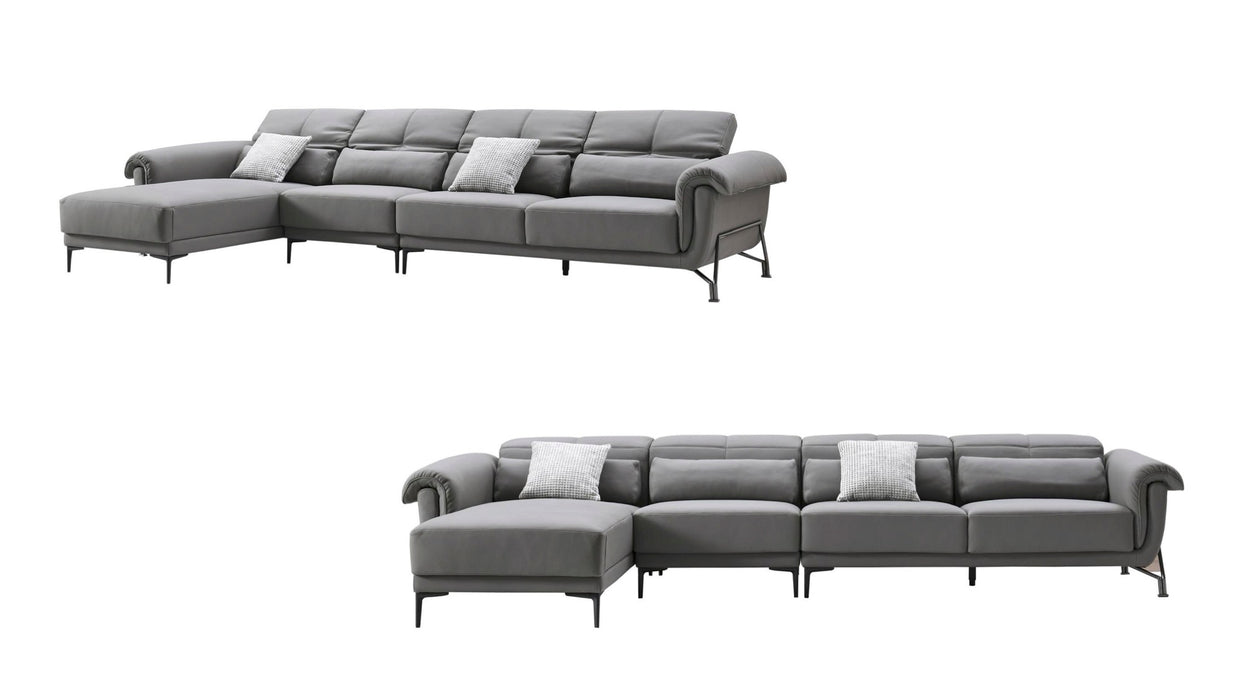 Acme Furniture Walcher Sectional Sofa in Gray Linen 51900
