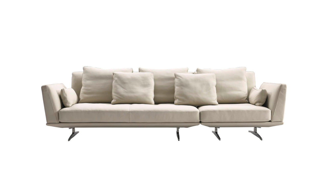 Wing Sofa Luxury Italian Stainless Steel Base Fabric Sofa Modern Living Room Luxury Corner Sectional Sofa Set