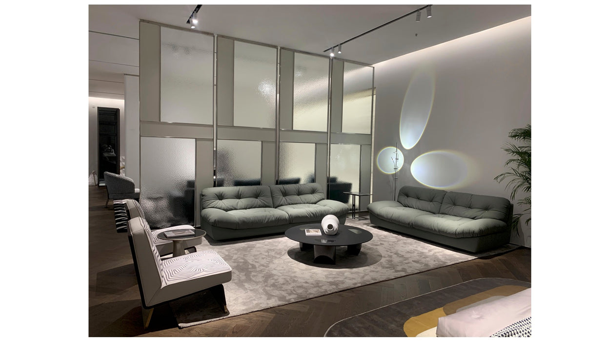 Tufted Down Fill Cushions Sofa Faux Leather Armless Settee in Dark Brown - Tech Cloth