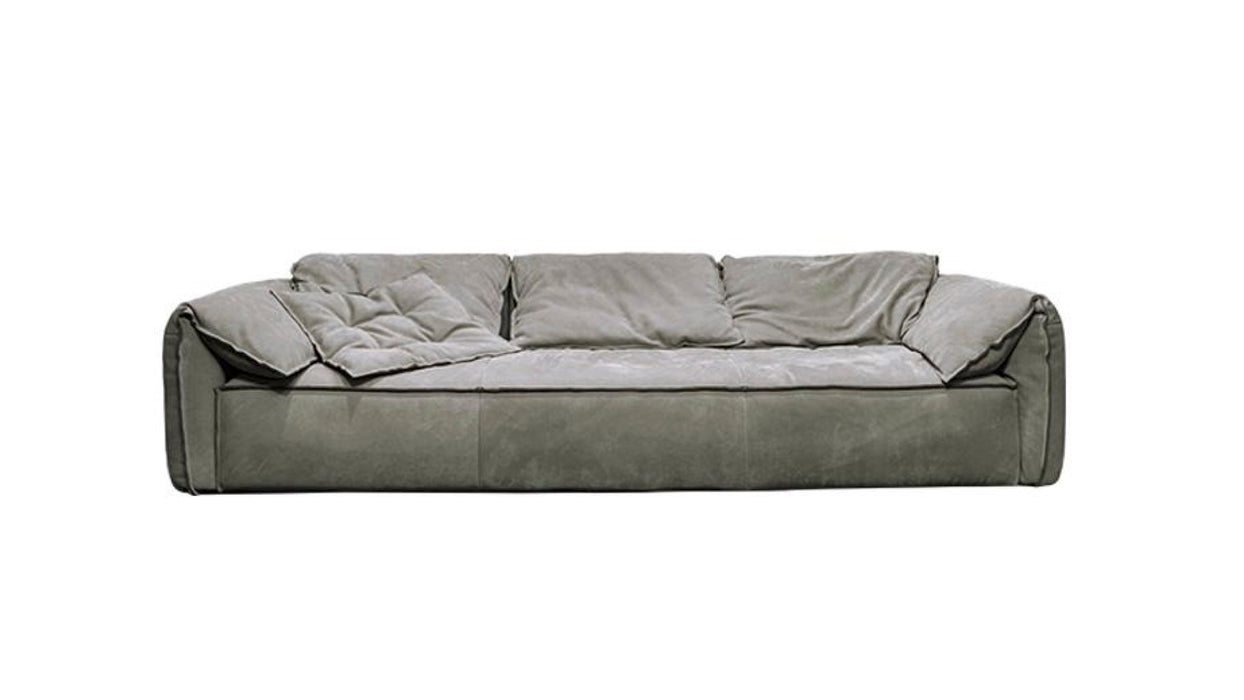 Lantai biru, tiga ruang duduk, Mengatur perabot modern Italia Sofa Luxury dengan tempat Kerja kulit