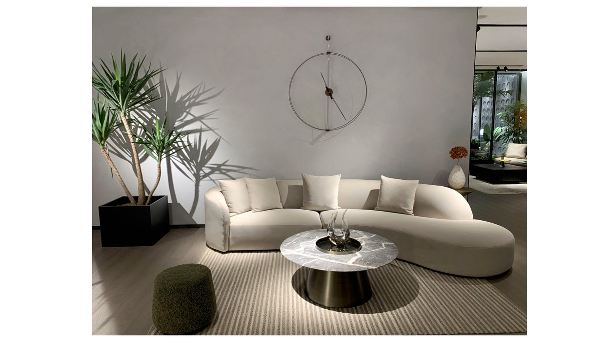 Modern Simple Design Three Seater Wooden Frame Sectional Fabric Sofa Set for Living Room