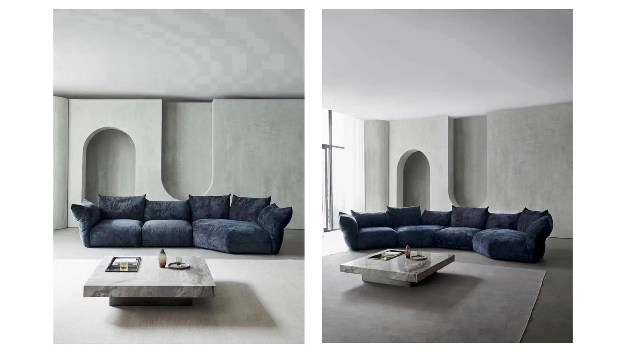 Petal Sofa Italian Style Villa Designer Down Fabric Home Furniture Large Sitting Deep Light Luxury Corner Special-Shaped Sofas