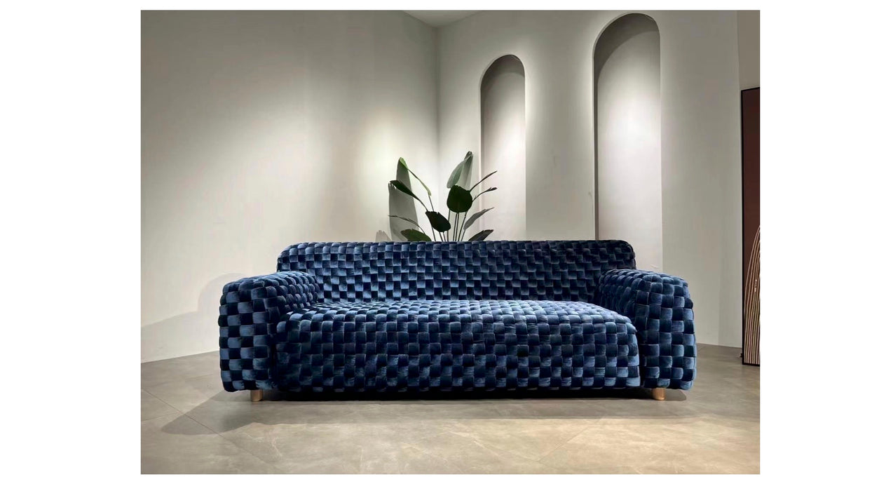 Italian Luxury Living Room Handwork Knitting Sofa Set Furniture Living Room Fabric Modern Sectional Sofa