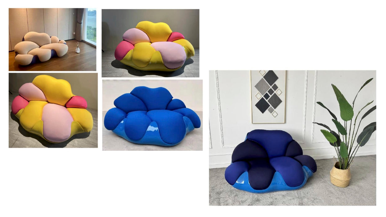 Brazilian Style Unique Designs Cloud Shaped Sofa 3 Seater Living Room Furniture Lazy Couch FRP Floor Bomboca Sofa