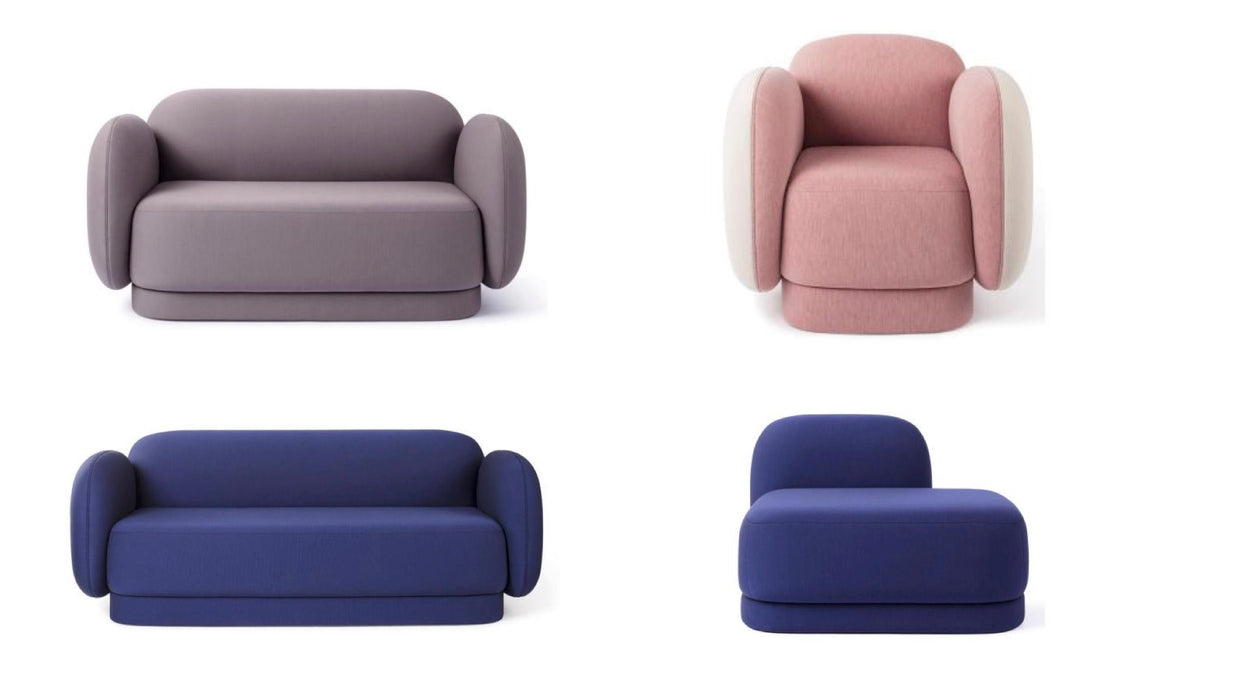 1-2 Seater Contemporary Designer Couches for Living Room Furniture Loveseat Sofa Fabric Velvet Italian Sofa