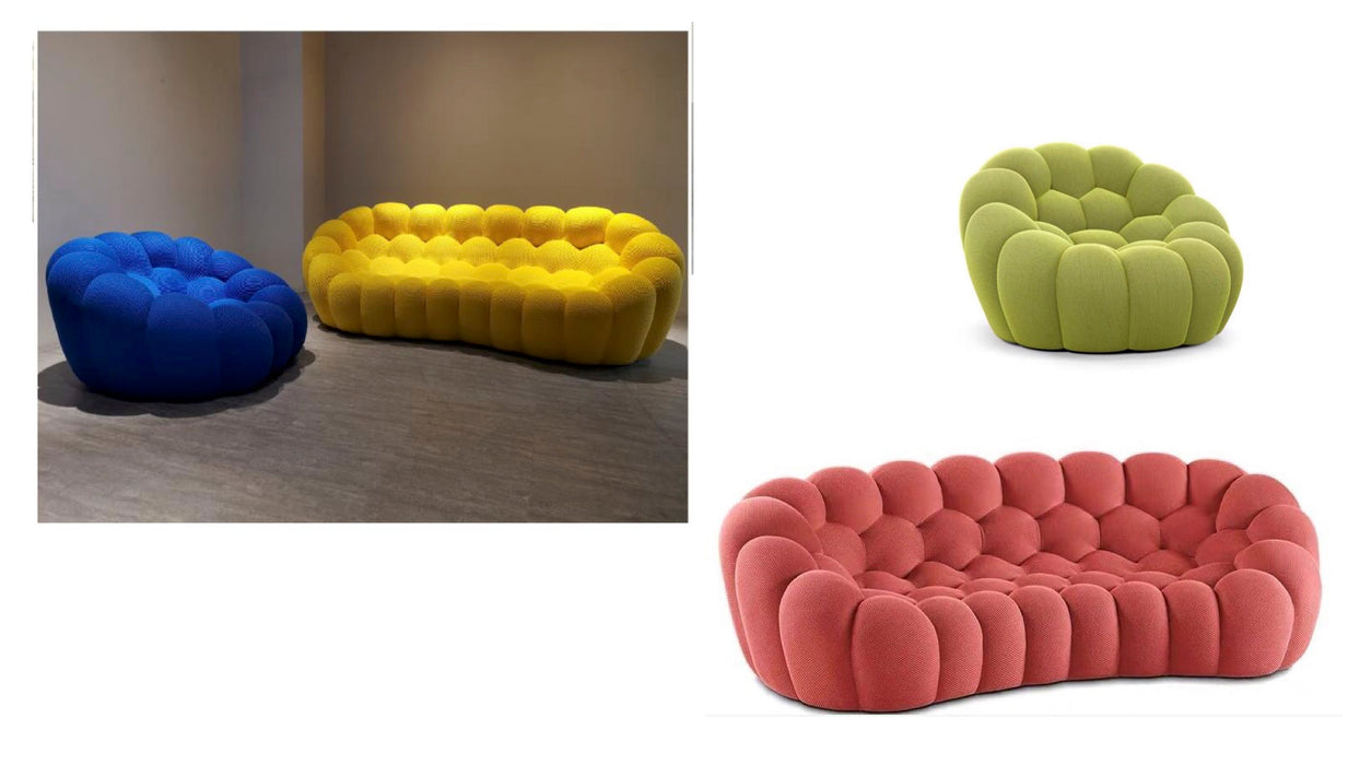 U-Best Bobois Creative Designer Sofa French Style Special-Shaped Bubble Couch 3 Person Living Room Bubble Sofa