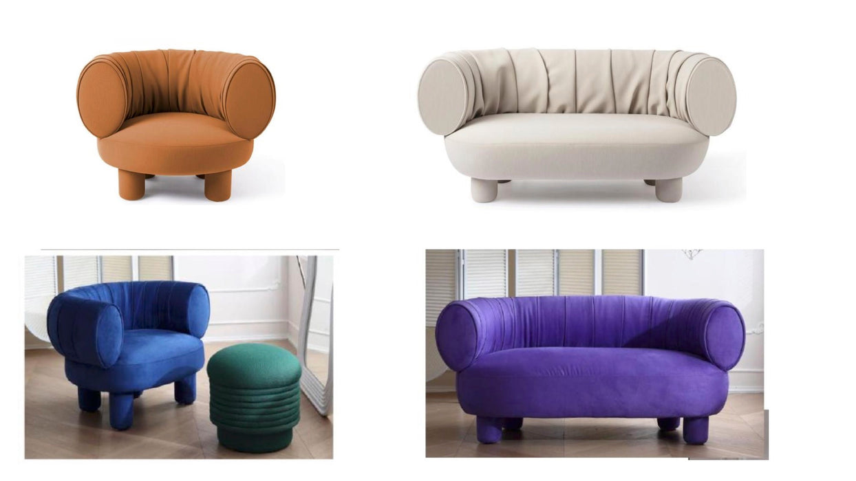 Italian Red Armchairs Comfortable Home Hotel Accent Chair Modern Luxury Single Sofa Leisure Chair for Living Room Bedroom