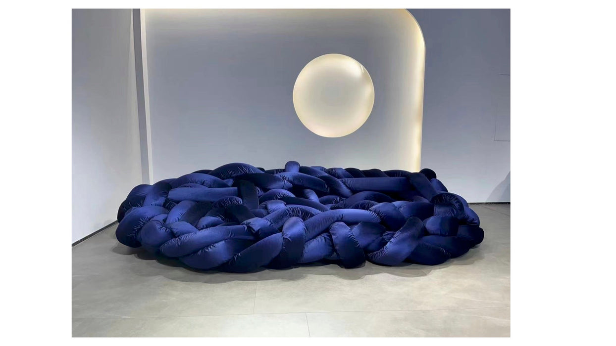 Italian Nordic designer creative living room special-shaped winding woven python sofa