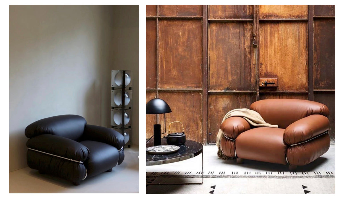 American Genuine Leather Sofa Top Layer Cowhide Light Luxury Living Room Straight Row Curved Hippo Vintage Oil Wax Leather Sofa