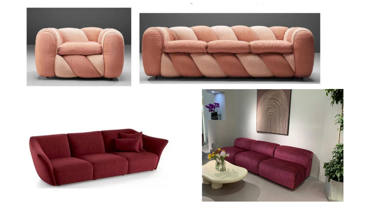 Vivai Del Sud Sofa In Pink Fabric Upholstery