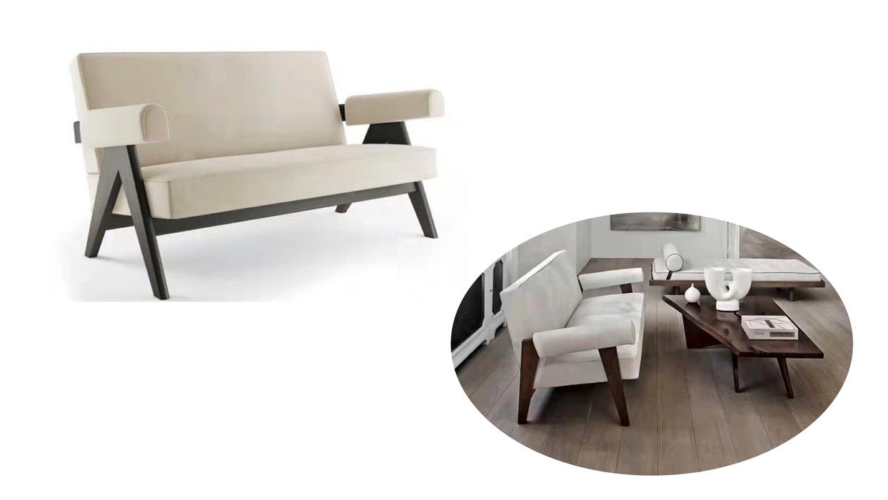 Modway EEI-6505-HEI Lyra Fabric Loveseat, Ivory Fabric