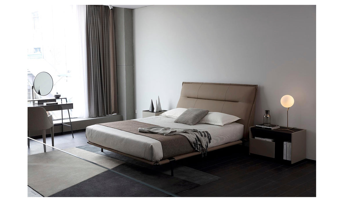 Italian Style Modern Luxury Bed Home King Size Leather Upholstered Room Frame Set Bed Room Furniture Bedroom Sets